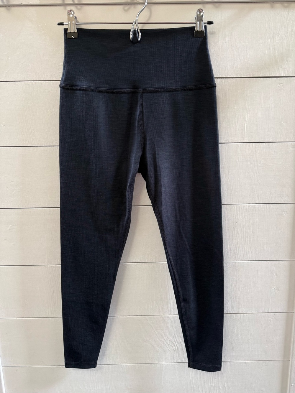 Beyond Yoga Women Large Spacedye Caught In The Midi Leggings Black/Blue